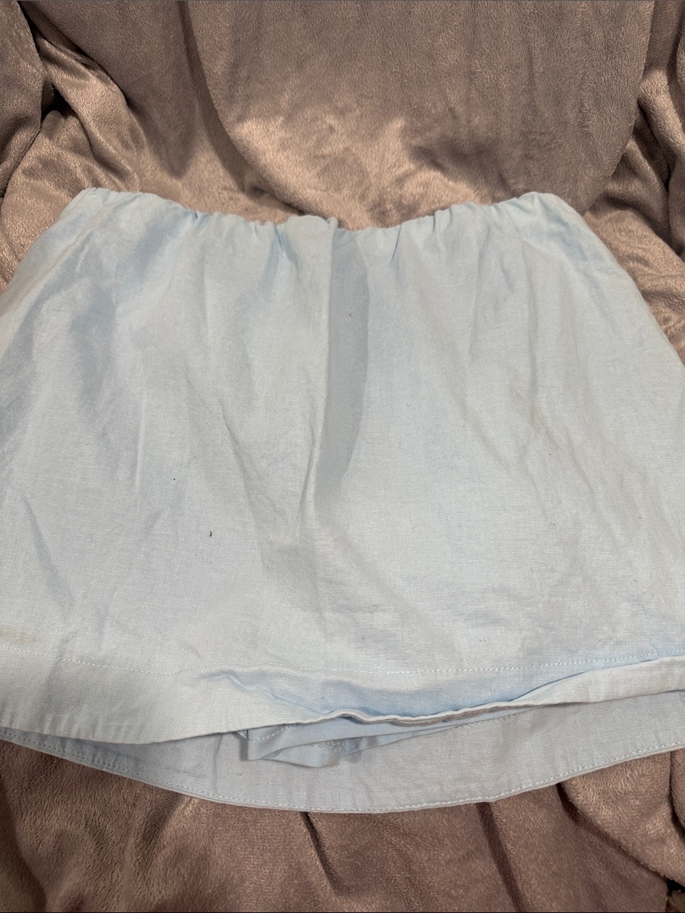 Amazon Light Blue mini Skirt with Elastic Waist